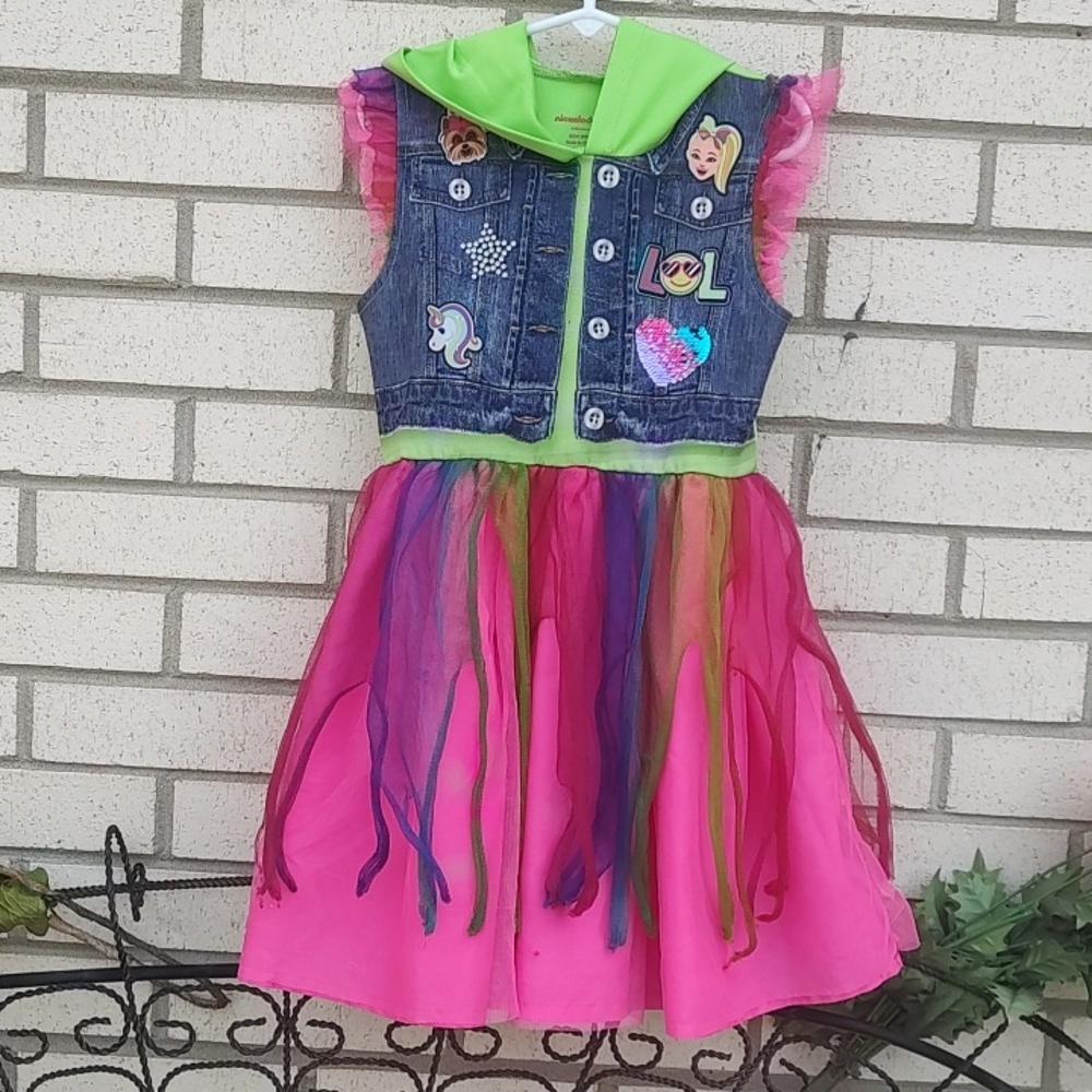 Nickelodeon Neon Tulle Hooded Dress - Picture 5 of 11